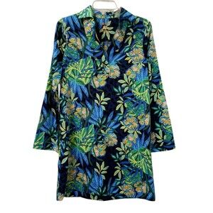 Lilly Pulitzer Chessie Dress Womens XS Green Tropical Resort Cruise UPF 50+